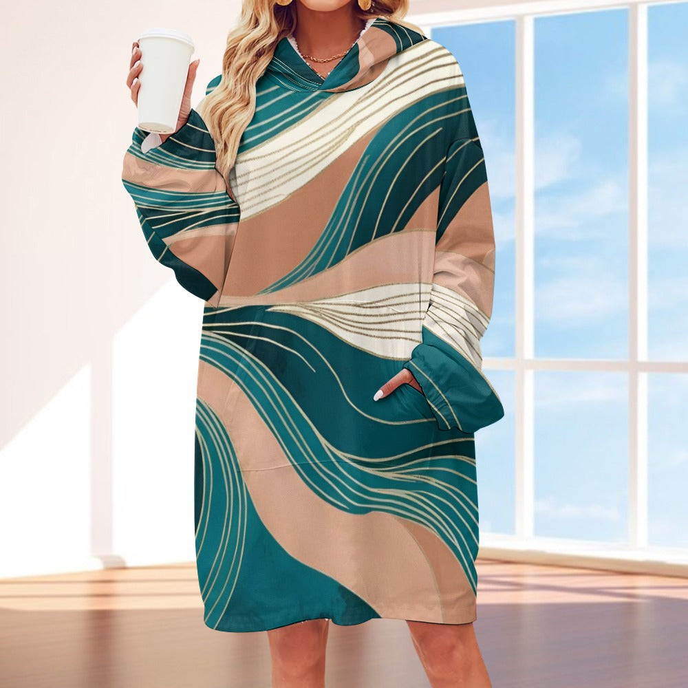 Women's Adult Hooded Blanket Shirt