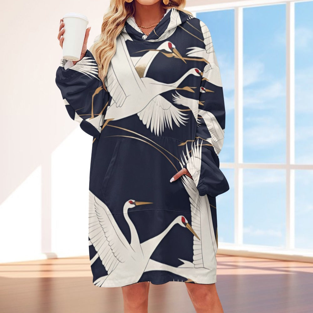 Women's Adult Hooded Blanket Shirt