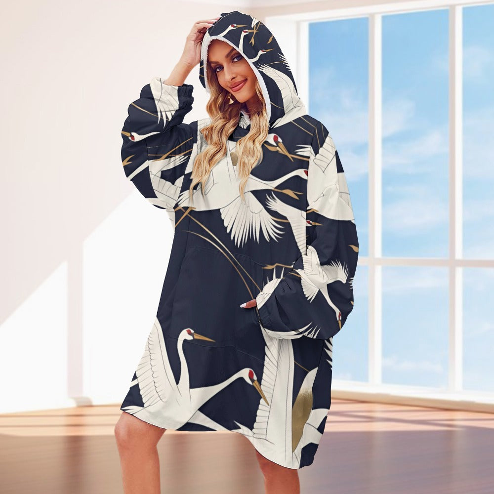 Women's Adult Hooded Blanket Shirt