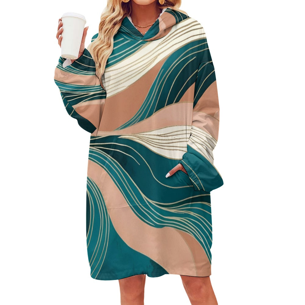 Women's Adult Hooded Blanket Shirt