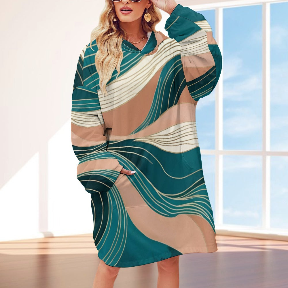 Women's Adult Hooded Blanket Shirt