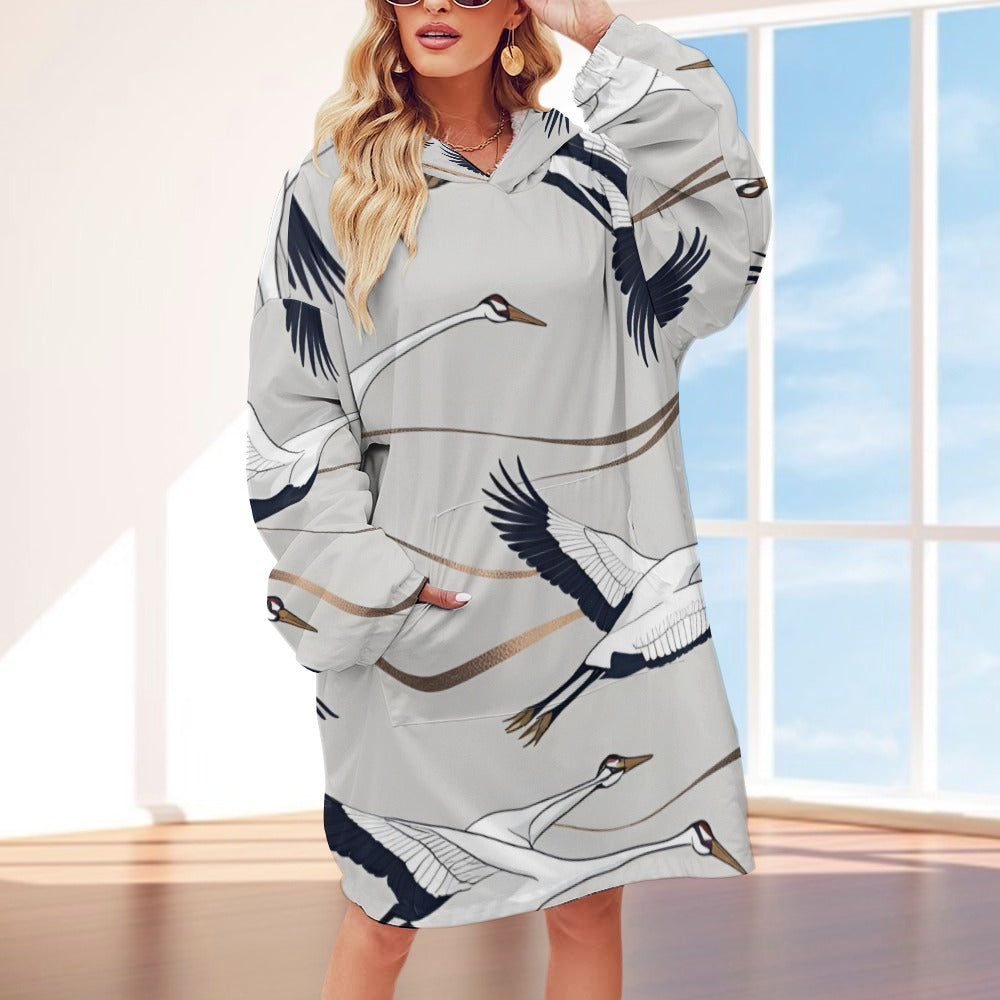 Women's Adult Hooded Blanket Shirt