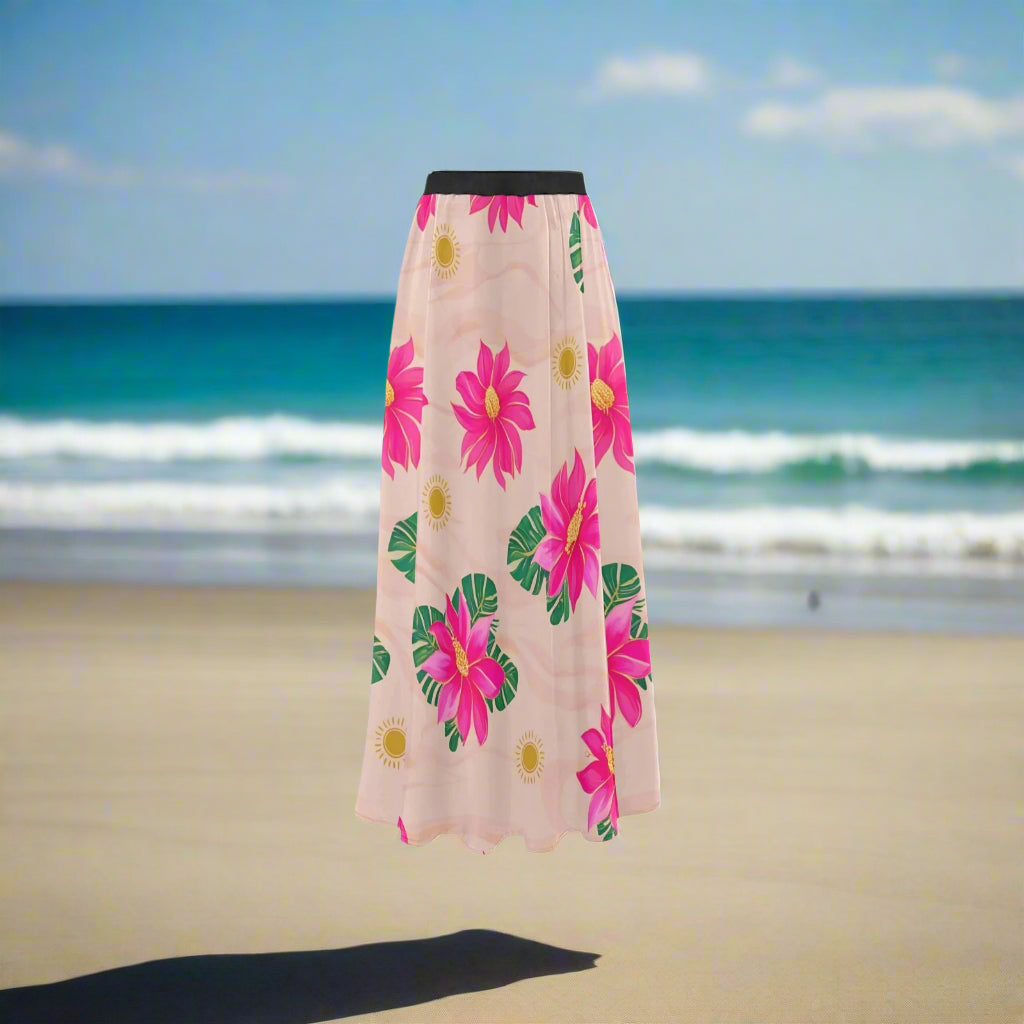 Women's High Slit Long Beach Dress (S40)