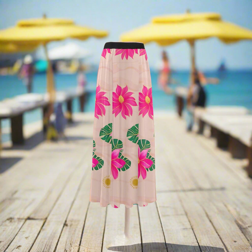 Women's High Slit Long Beach Dress (S40)