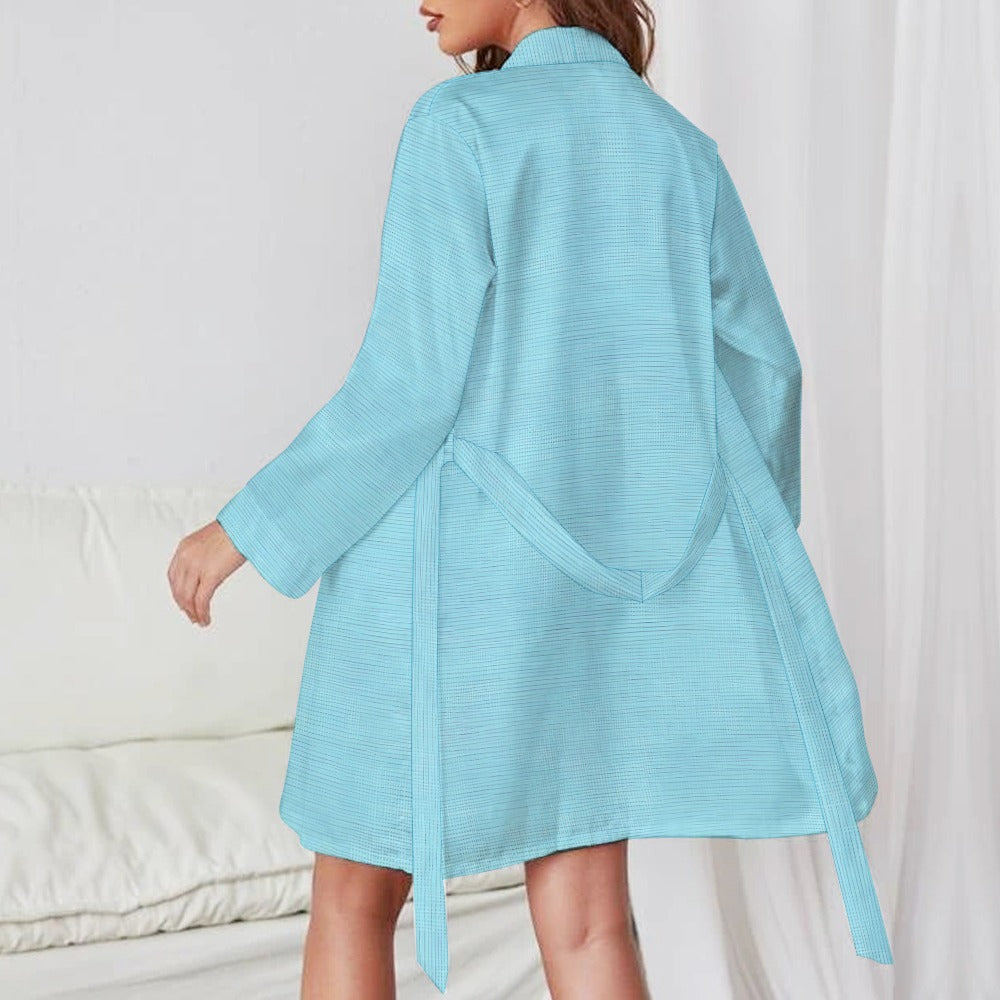 Cute Ladies Long Sleeve Belted Robe
